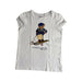 A White Short Sleeve T Shirts from Polo Ralph Lauren in size 6T for girl. (Front View)
