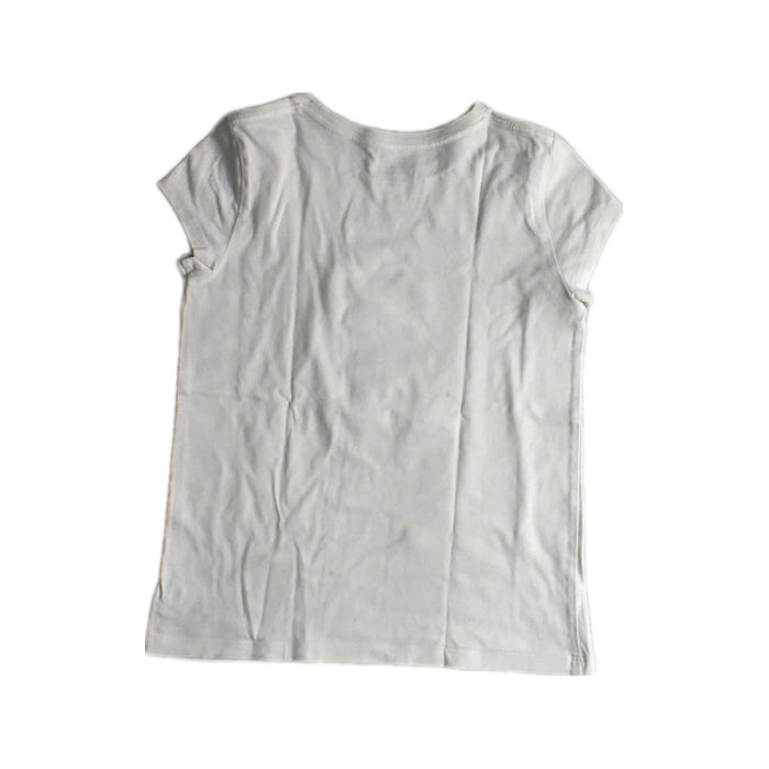 A White Short Sleeve T Shirts from Polo Ralph Lauren in size 6T for girl. (Back View)