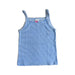 A Blue Sleeveless Tops from Petit Bateau in size 2T for girl. (Front View)