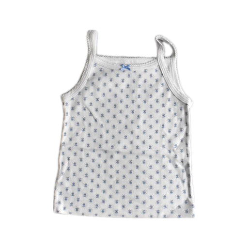 A White Sleeveless Tops from Petit Bateau in size 2T for girl. (Front View)