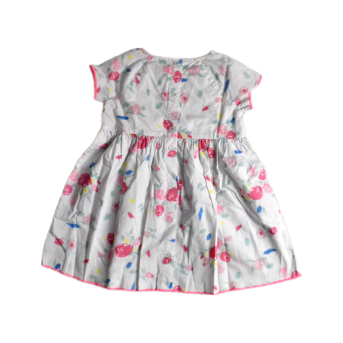 A White Short Sleeve Dresses from Petit Bateau in size 12-18M for girl. (Back View)