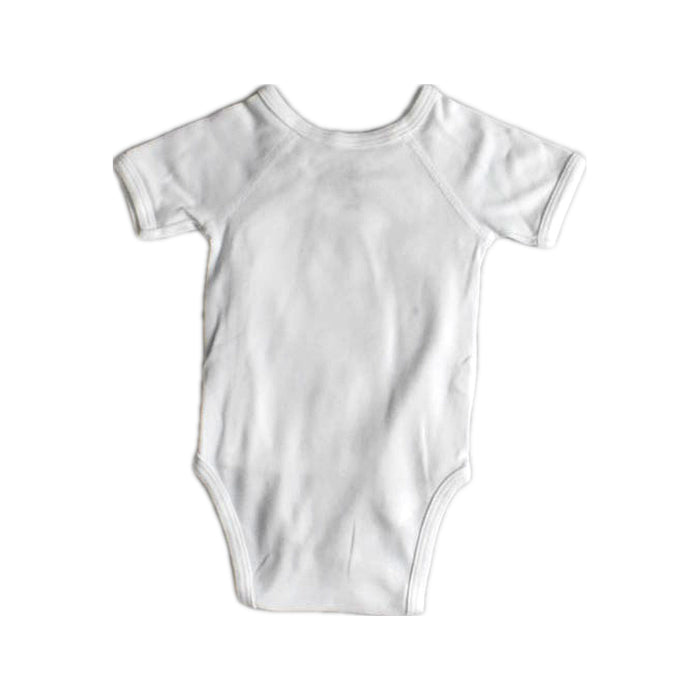 A White Short Sleeve Bodysuits from Petit Bateau in size 0-3M for girl. (Back View)