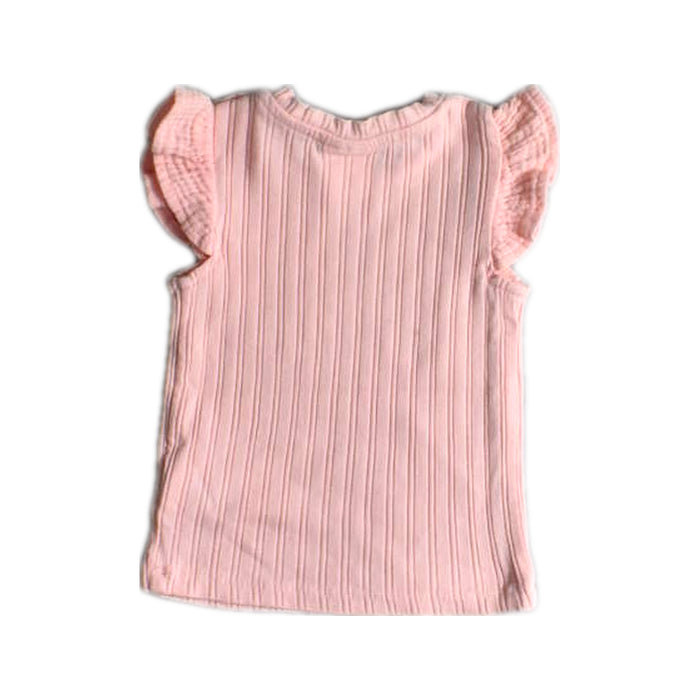 A Pink Sleeveless Tops from Seed in size 0-3M for girl. (Back View)