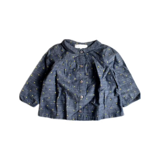 A Blue Long Sleeve Shirts from Cadet Rousselle in size 3-6M for girl. (Front View)