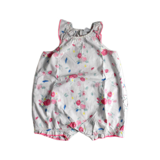 A Pink Sleeveless Rompers from Petit Bateau in size 2T for girl. (Front View)