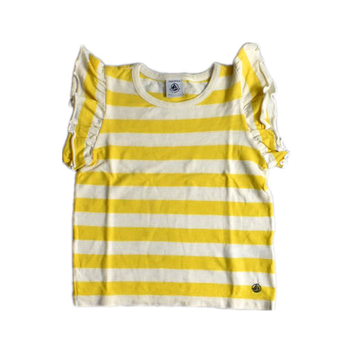 A White Short Sleeve Tops from Petit Bateau in size 4T for girl. (Front View)