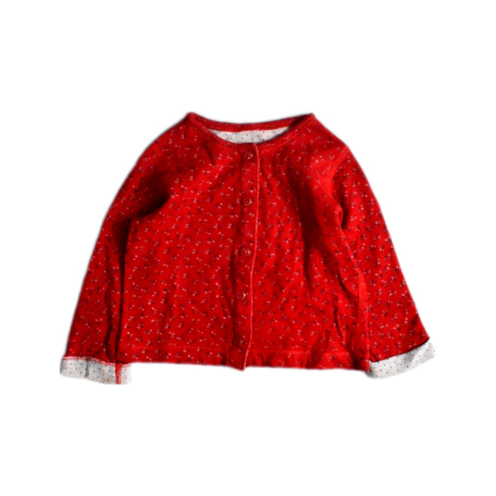 A Red Cardigans from Petit Bateau in size 2T for girl. (Front View)