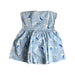A Blue Sleeveless Dresses from Petit Bateau in size 12-18M for girl. (Back View)