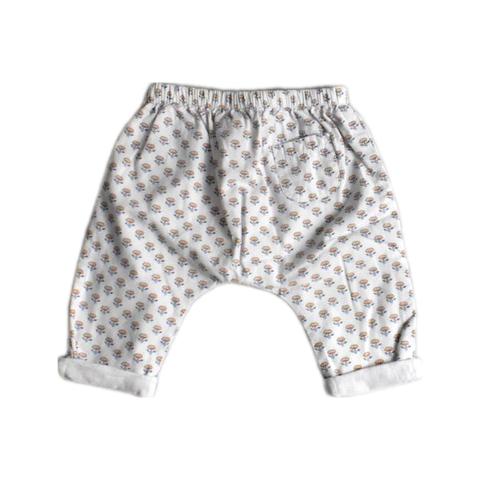 A White Casual Pants from Cyrillus in size 3-6M for boy. (Back View)