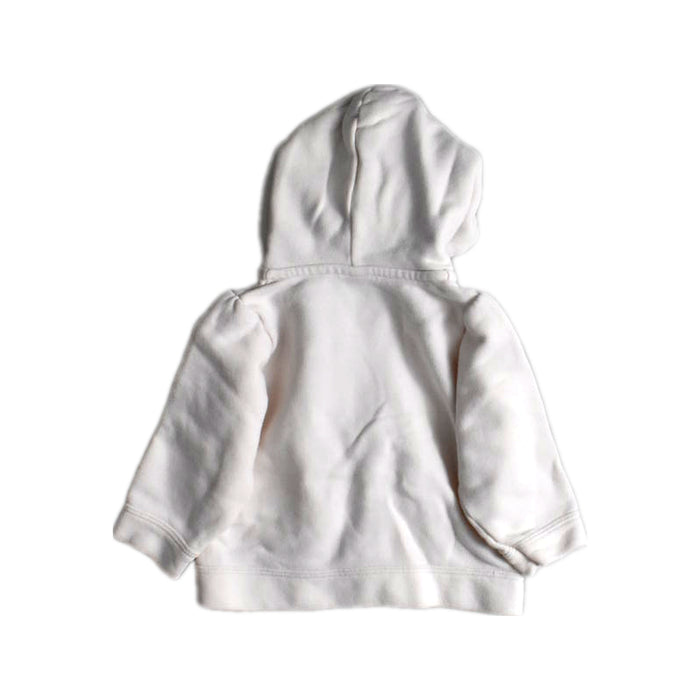 A White Hooded Sweatshirts from Petit Bateau in size 3-6M for girl. (Back View)