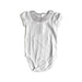 A White Short Sleeve Bodysuits from Jacadi in size 6-12M for girl. (Front View)