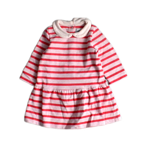 A Red Long Sleeve Dresses from Petit Bateau in size 3-6M for girl. (Front View)