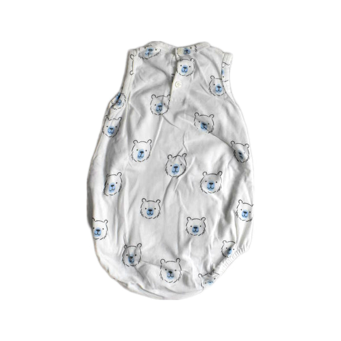 A White Sleeveless Bodysuits from Seed in size 3-6M for boy. (Back View)