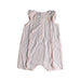 A White Sleeveless Rompers from Bout'Chou in size 3-6M for girl. (Front View)