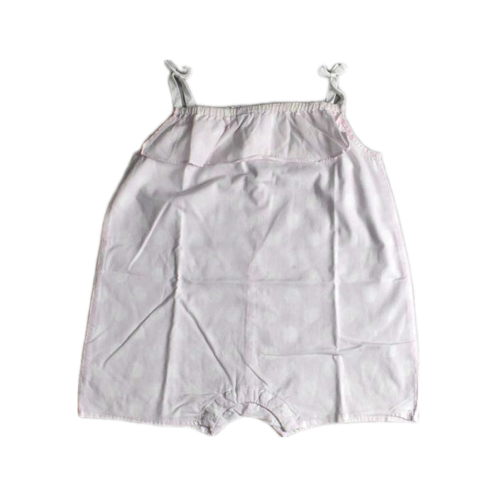 A White Sleeveless Rompers from Jacadi in size 12-18M for girl. (Front View)
