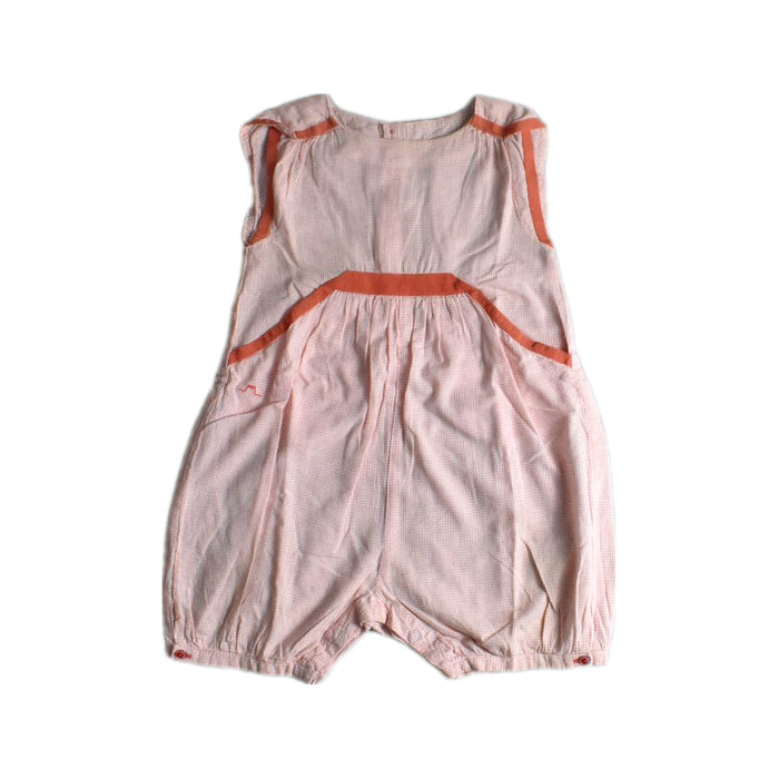 A Pink Sleeveless Rompers from Château de Sable in size 12-18M for girl. (Front View)