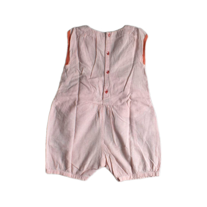 A Pink Sleeveless Rompers from Château de Sable in size 12-18M for girl. (Back View)