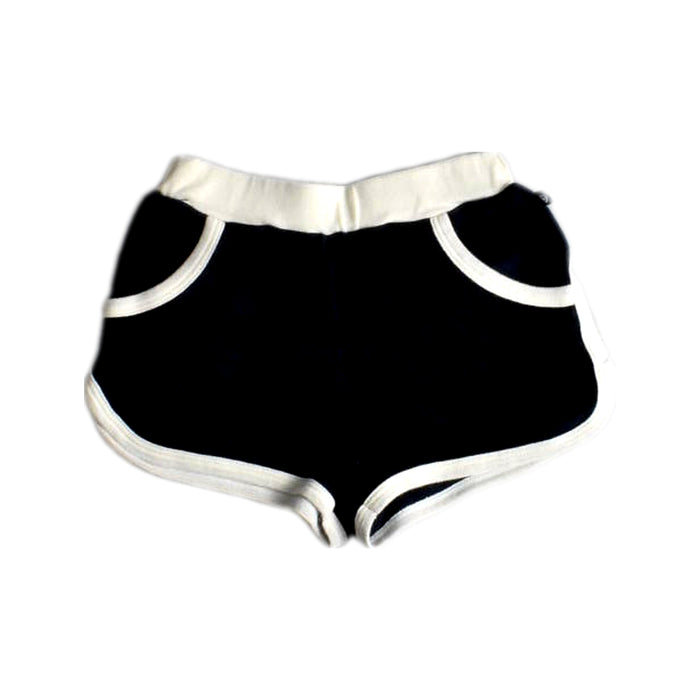 A Black Shorts from Petit Bateau in size 4T for girl. (Front View)