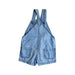 A Blue Overall Shorts from Bout'Chou in size 3T for neutral. (Back View)