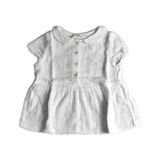 A White Short Sleeve Shirts from Cyrillus in size 3T for girl. (Front View)
