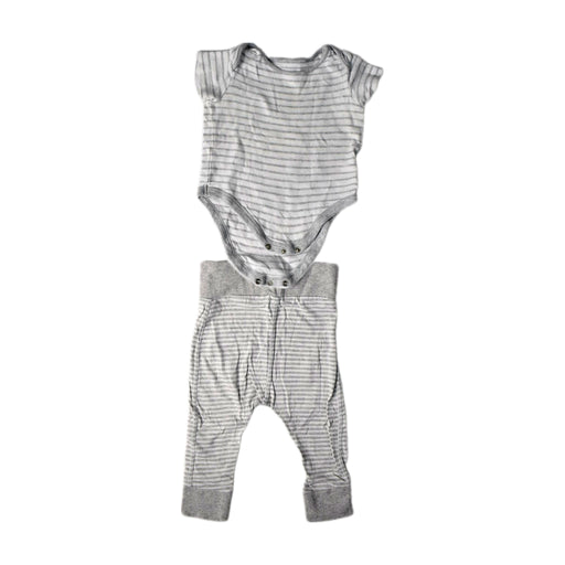 A Grey Short Sleeve Bodysuits from Mothercare in size 6-12M for neutral. (Front View)