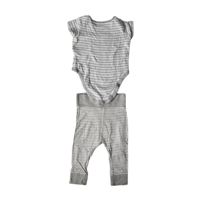 A Grey Short Sleeve Bodysuits from Mothercare in size 6-12M for neutral. (Back View)