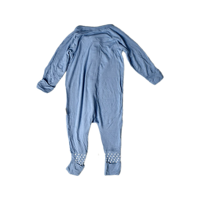 A Blue Onesies from Raph and Remy in size 3-6M for girl. (Back View)