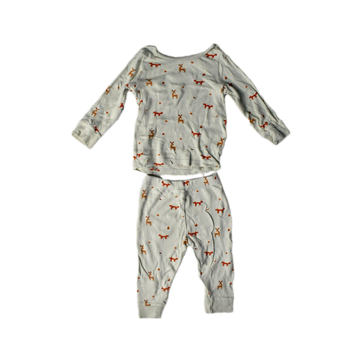 A White Pyjama Sets from Mori in size 6-12M for girl. (Front View)