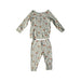 A White Pyjama Sets from Mori in size 6-12M for girl. (Front View)