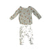 A White Pyjama Sets from Mori in size 6-12M for girl. (Back View)