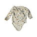 A Ivory Long Sleeve Bodysuits from Mori in size 3-6M for girl. (Front View)