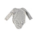 A White Long Sleeve Bodysuits from Mori in size 6-12M for girl. (Back View)