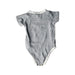 A Grey Short Sleeve Bodysuits from Mori in size 3-6M for girl. (Back View)
