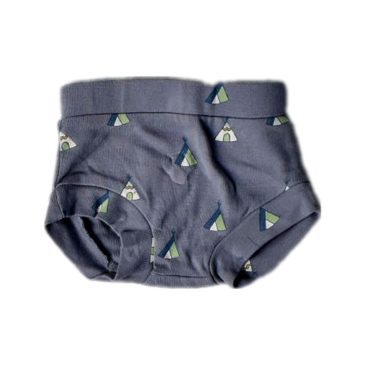 A Blue Underwear from Le Petit Society in size 0-3M for neutral. (Front View)