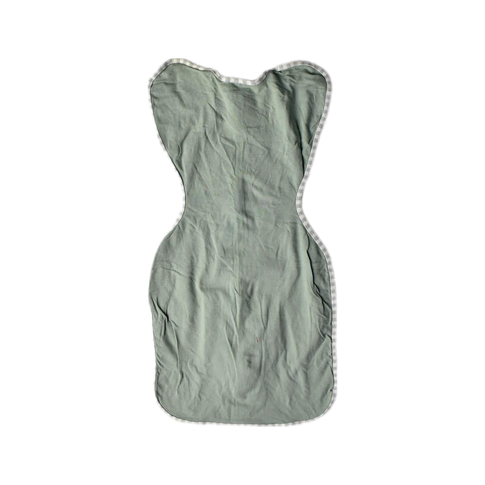 A Green Swaddles from Love To Dream in size S for neutral. (Back View)