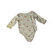 A Beige Long Sleeve Bodysuits from Mori in size 6-12M for girl. (Back View)