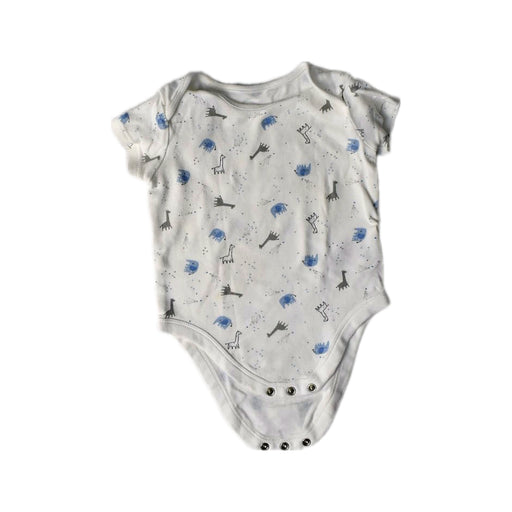 A Blue Short Sleeve Bodysuits from Mothercare in size 6-12M for girl. (Front View)