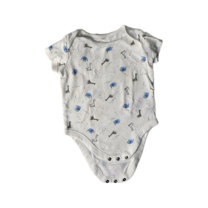 A Blue Short Sleeve Bodysuits from Mothercare in size 6-12M for girl. (Front View)