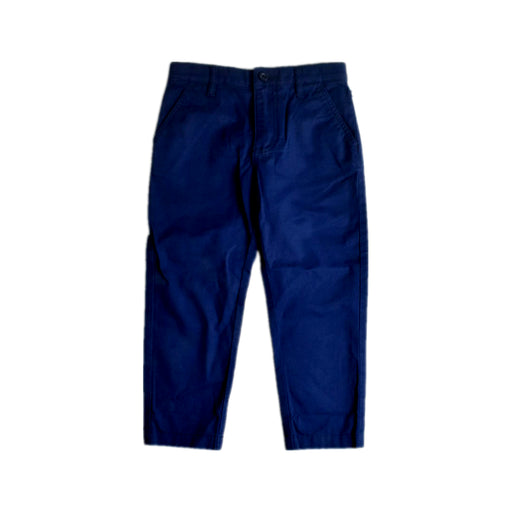 A Navy Casual Pants from Petit Bateau in size 4T for boy. (Front View)