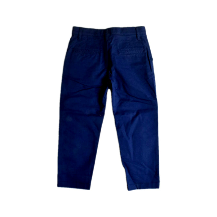A Navy Casual Pants from Petit Bateau in size 4T for boy. (Back View)