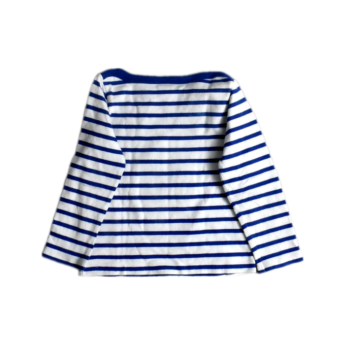 A Blue Long Sleeve T Shirts from Petit Bateau in size 4T for boy. (Back View)