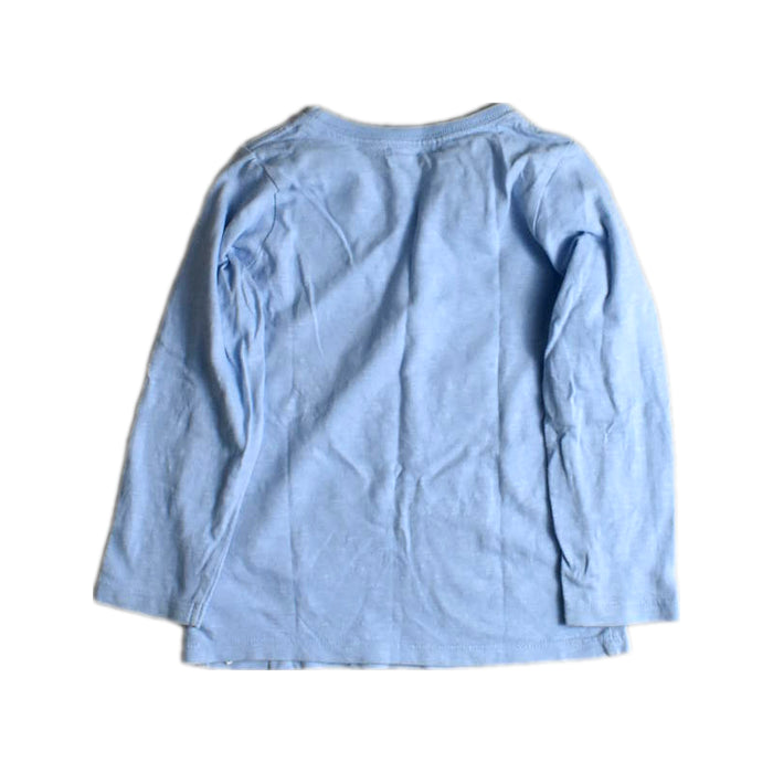 A Blue Long Sleeve T Shirts from Purebaby in size 3T for boy. (Back View)