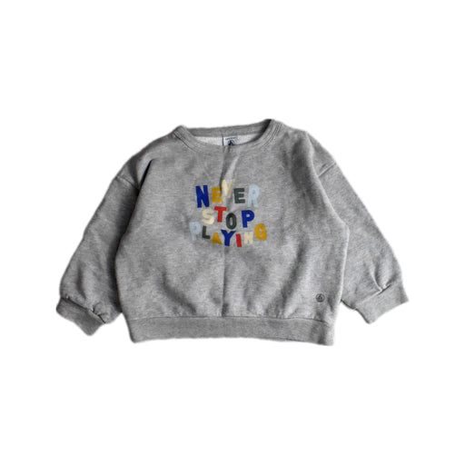 A Grey Crewneck Sweatshirts from Petit Bateau in size 4T for neutral. (Front View)