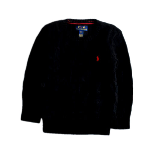 A Black Knit Sweaters from Polo Ralph Lauren in size 3T for boy. (Front View)