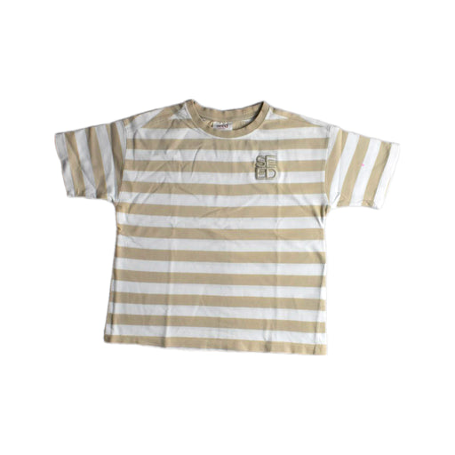 A Beige Short Sleeve T Shirts from Seed in size 4T for boy. (Front View)