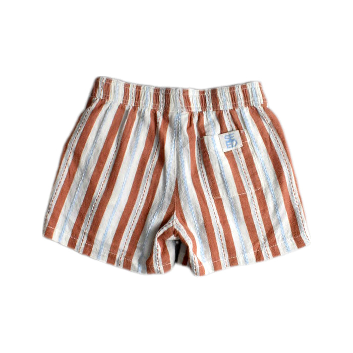 A Orange Shorts from Seed in size 3T for boy. (Back View)