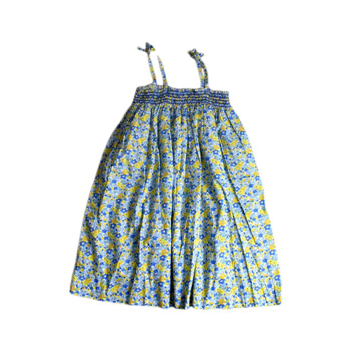A Blue Sleeveless Dresses from Jacadi in size 10Y for girl. (Back View)