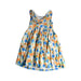 A Multicolour Sleeveless Dresses from Château de Sable in size 10Y for girl. (Back View)
