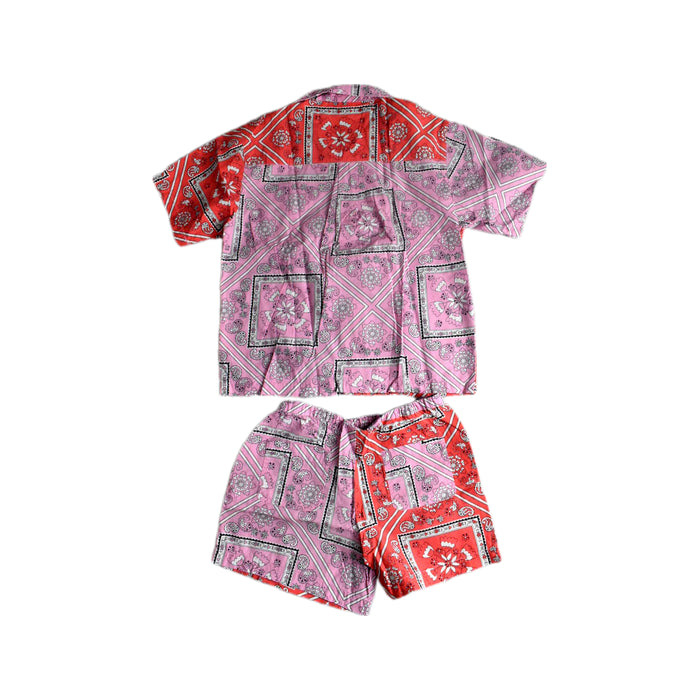 A Red Shorts Sets from Seed in size 8Y for boy. (Back View)
