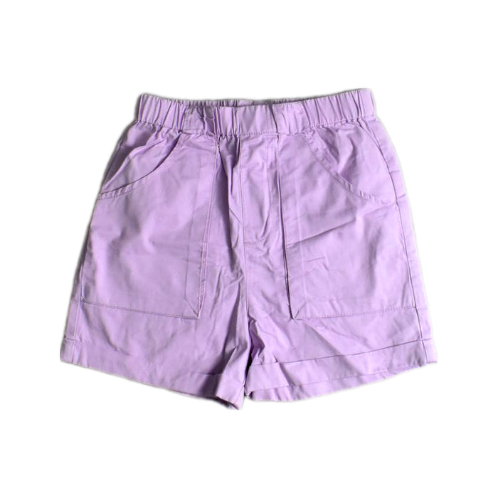 A Purple Shorts from Seed in size 9Y for girl. (Front View)